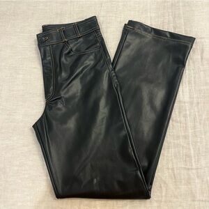 Zara Faux Leather Wide Leg Pants